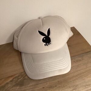 PLAYBOY White and Black Logo Hat